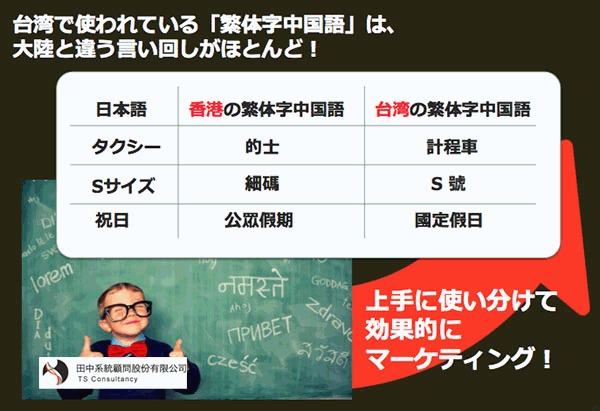 台湾と香港の繁体字中国語