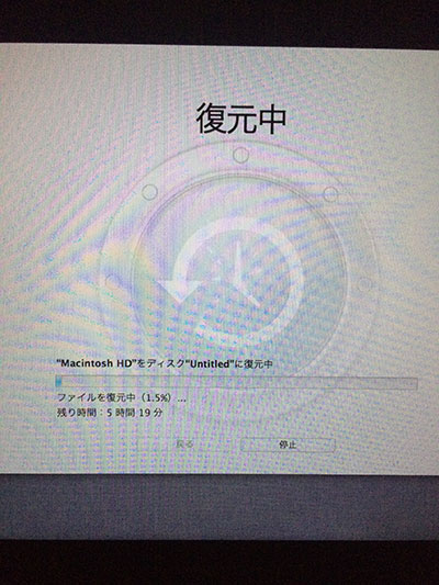 time machineで立派に復元できました。Mac様様