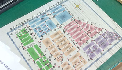 監視カメラの設置MAP。ほとんどすべての交差点に監視カメラが!!